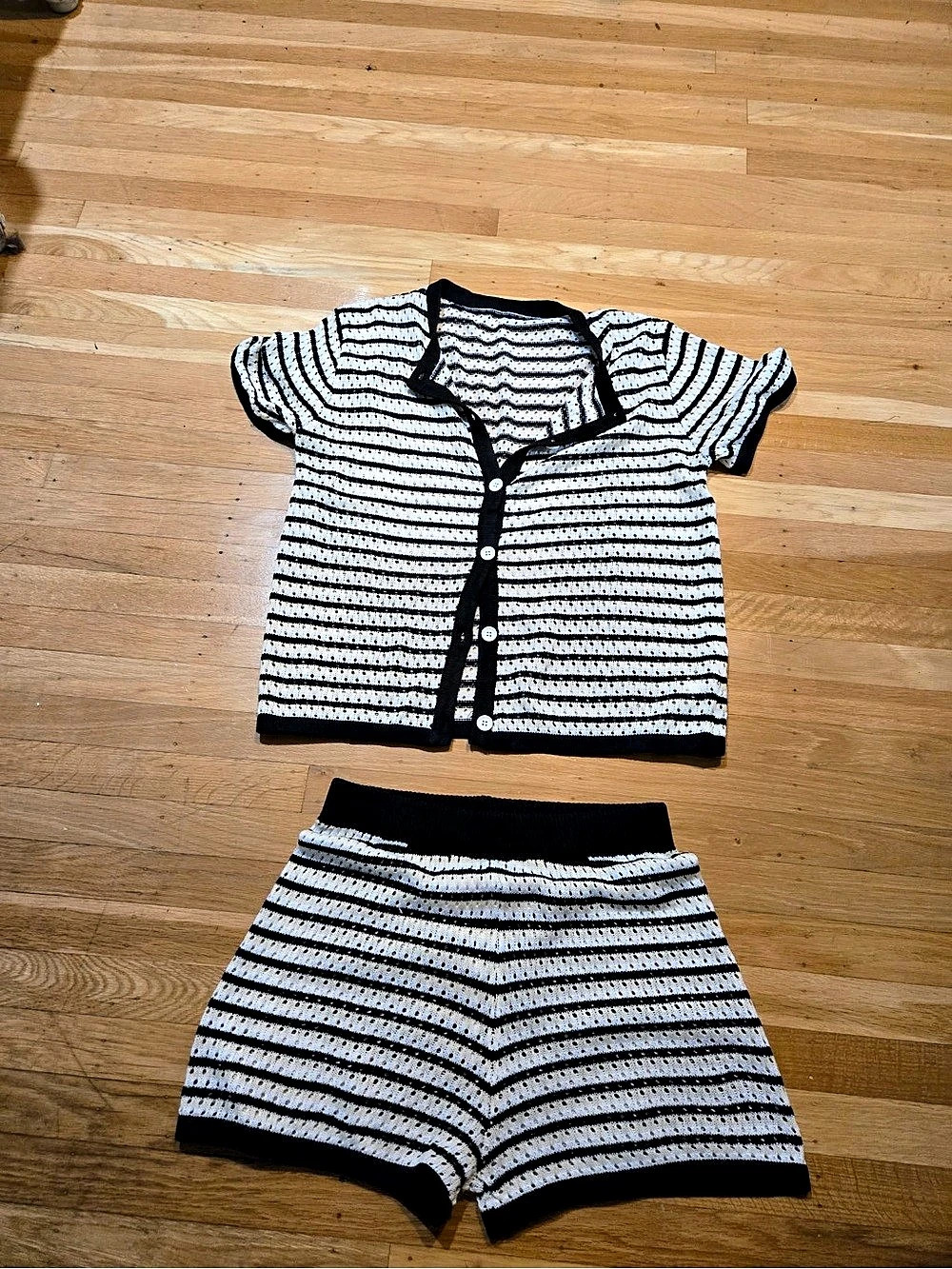 Striped Matching Set in Black & White